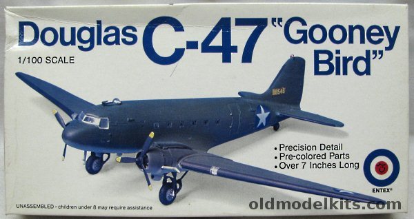 Entex 1/100 Douglas C-47 Gooney Bird - Landing Gear or Skis, 8562 plastic model kit